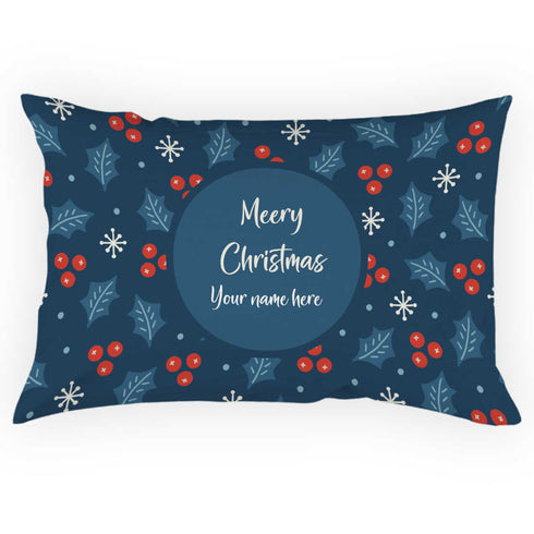 Personalized Printed Merry Christmas Pillow - Uncommongifts.in
